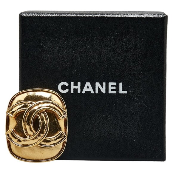 CHANEL Gold Coco Mark Brooch - Picture 4 of 4
